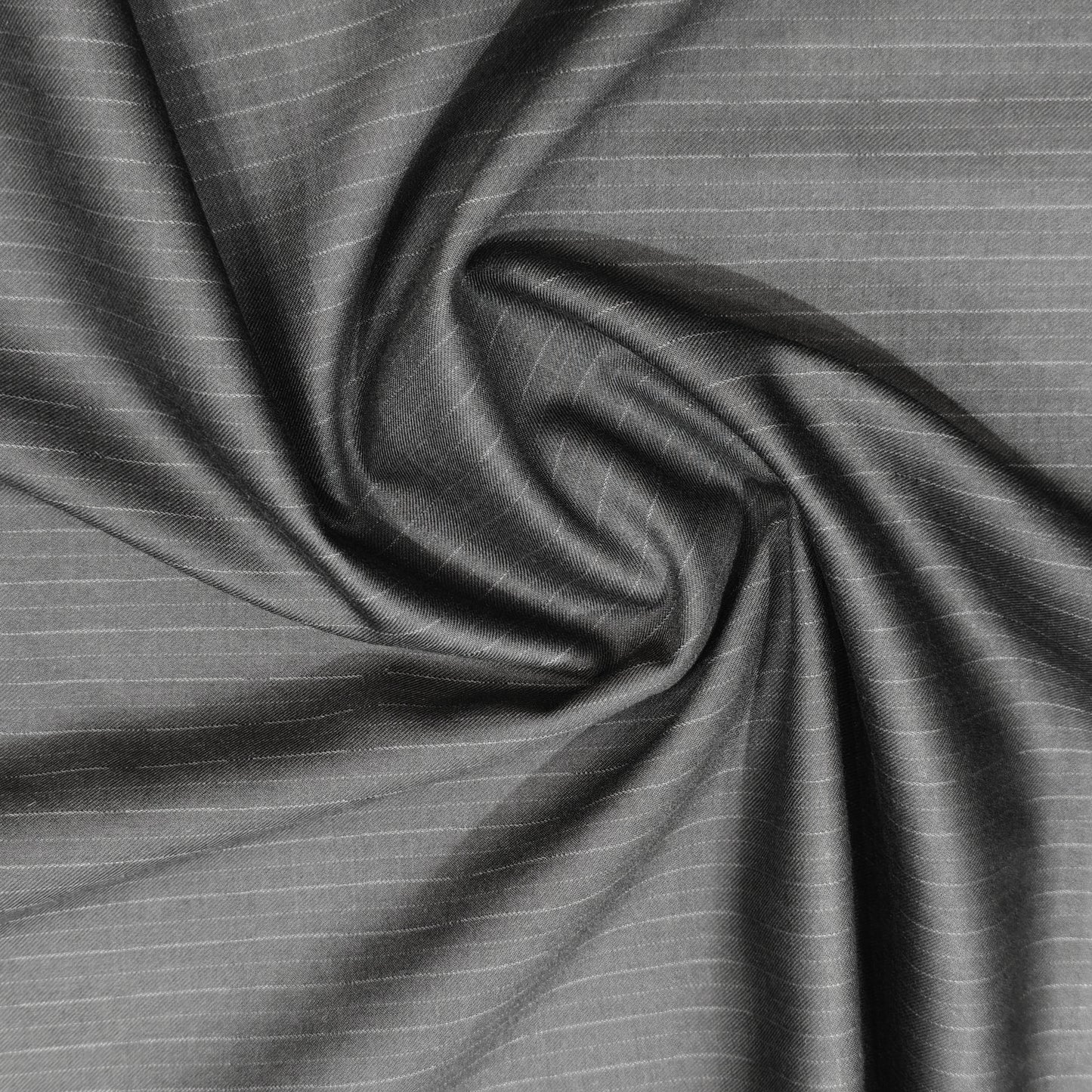 Reid & Taylor Men’s Terry Rayon Striped Unstitched Suiting Fabric (Black).