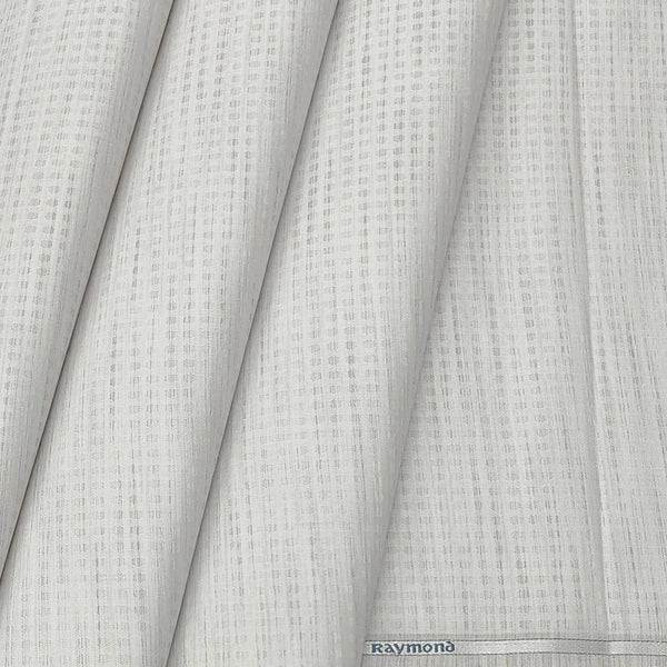 Shirt Fabric Raymond Blended Broad Dobby Colour Off White Brown