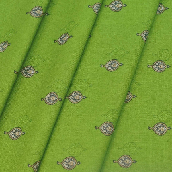 Shirt Fabric ManTire Polyester Viscose Digital Printed Color Kelly Green