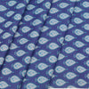 Shirt Fabric ManTire Polyester Viscose Digital Printed Color Royal Blue N White