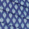 Shirt Fabric ManTire Polyester Viscose Digital Printed Color Royal Blue N White