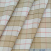 Shirt Fabric Arvind Cotton Blended Check Colour Light Brown N White