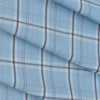 Shirt Fabric Arvind Cotton Blended Check Colour Ice Blue