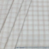 Shirt Fabric Arvind Cotton Blended Check Colour Light Brown N Off White