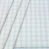 Shirt Fabric Arvind Cotton Blended Broad Check Colour Light Grey N White