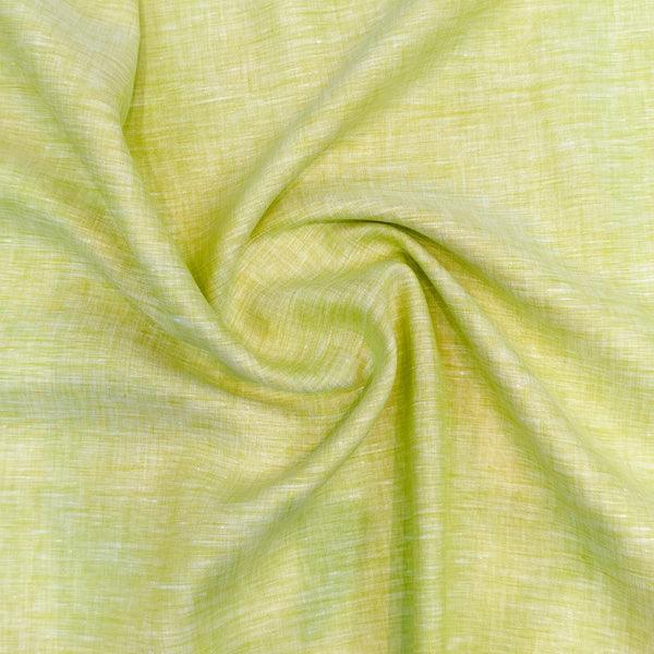Linen Club(Aditya Birla Group) European Linen 70 LEA Shirting and Kurta Fabric (Parrot Green).
