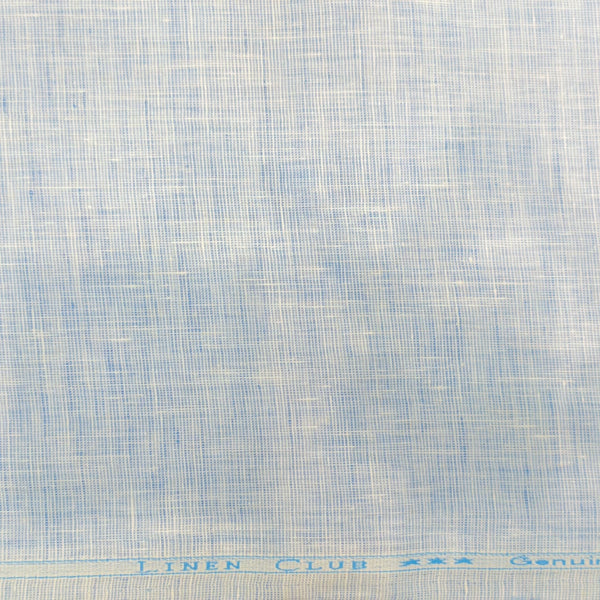 Linen Club (Aditya Birla Group) European Linen Shirting and Kurta Fabric (Sky Blue).