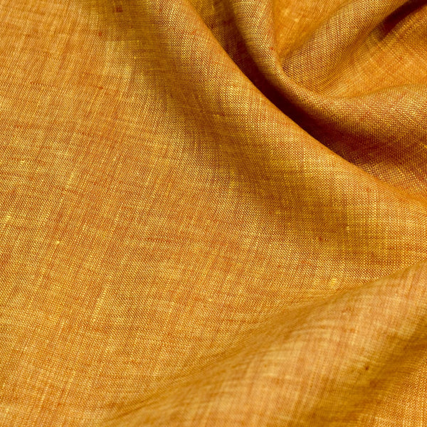Arvind 60 LEA Irish Linen Unstitched Shirt or Kurta Fabric (Mustard).