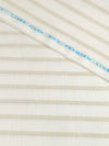 Linen Club (Aditya Birla Group) European Linen Striped Shirting And Kurta Fabric (Beige and White).