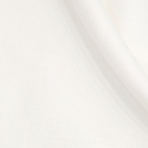 Burgyone Club 60 LEA Solids European Linen Suiting Fabric (Milky White).