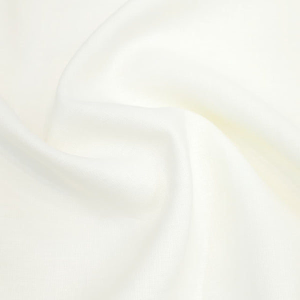 Burgyone Club 60 LEA Solids European Linen Suiting Fabric (Milky White).