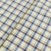 Soktas By Giza House Giza Cotton Checks Shirting Fabric (Cream and Blue).