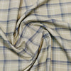 Siyaram Bamboo Cotton Checks Shirting Fabric (Beige and Grey)