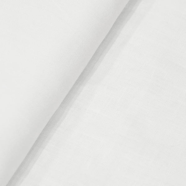 Linen Club (Aditya Birla Group) 100 LEA European Linen Solids Shirtingand Kurta Pajama Fabric (White)