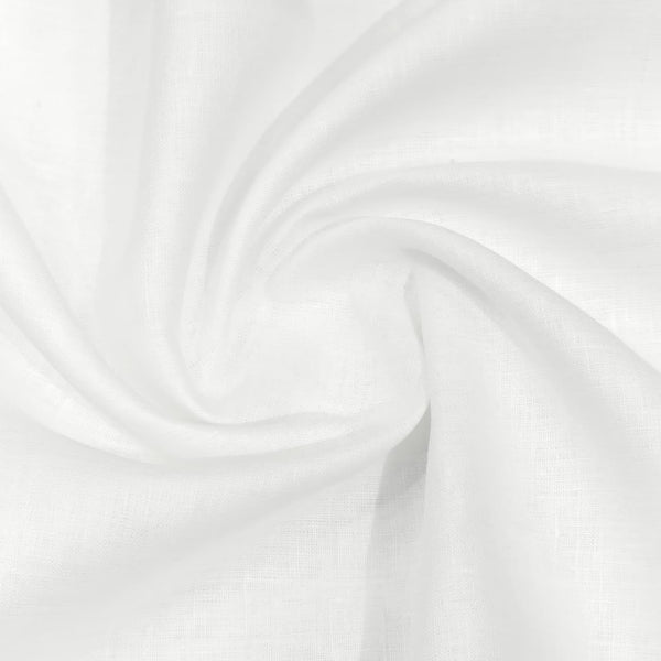 Linen Club (Aditya Birla Group) 120 LEA European Linen Solids Shirting and Kurta Pajama Fabric (White)