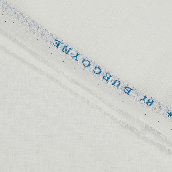 Burgyone 150 LEA Irish Linen Solids Shirtingand Kurta Pajama Fabric (White)
