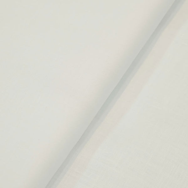 Burgyone 150 LEA Irish Linen Solids Shirtingand Kurta Pajama Fabric (White)