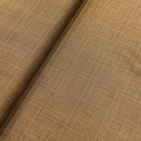 Panero Italy Terry Reyon (TR) Self Check Suiting Fabric (Brown)