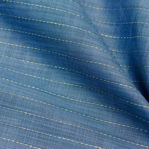 Solino 100% Cotton Striped Shirting and Kurta Fabric (Powder Blue).