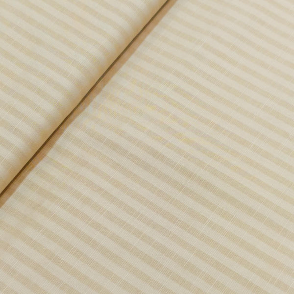 Solino 100% Cotton Striped Shirting and Kurta Fabric (Beige)