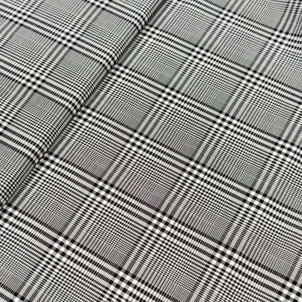 Soktas Giza Cotton Checks Shirting Fabric (Black)