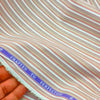 Soktas Giza Cotton Striped Shirting Fabric (Pink, Olive and Onion)