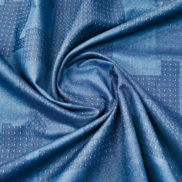 Denim100% Cotton Jaquard Shirting Fabric (Denim Blue)