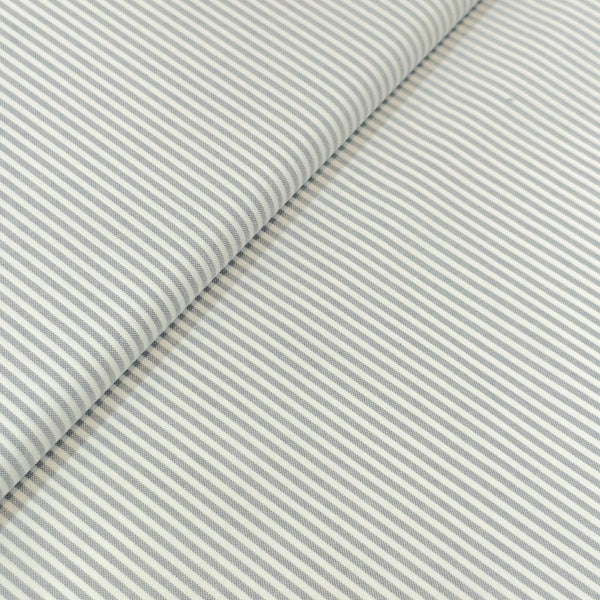 Imported Italy Giza Cotton Checks Shirting Fabric (Grey and White)