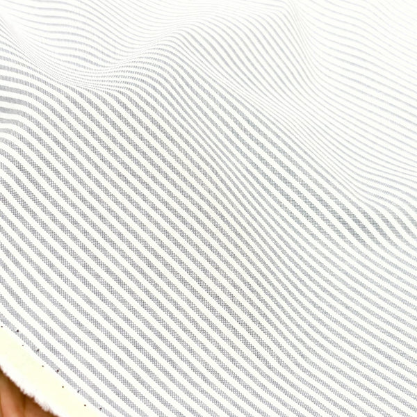 Imported Italy Giza Cotton Checks Shirting Fabric (Grey and White)