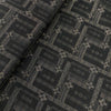 Soktas Giza Cotton Jacquard Louis Vuitton Pattern Shirting and Kurta Fabric (Black and Gold)
