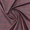 Soktas Giza Cotton Check Houndstooth Shirting Fabric (Pink and Blue)