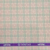 Soktas Giza Cotton Striped Shirting Fabric (Peach and Beige).