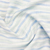 Linen Club (Aditya Birla Group) European Linen Striped Shirting and Kurta Fabric (Blue and Pista Green)
