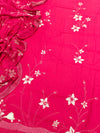 Beautifully Detailed Elegant Unstitched Cotton Suit Set in Hot Pink