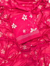Beautifully Detailed Elegant Unstitched Cotton Suit Set in Hot Pink