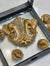 Antique Gold Elephant Motif Brooch with Decorative Button Accents