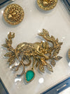 Elegant High-Quality Metal Brooch with Decorative Buttons