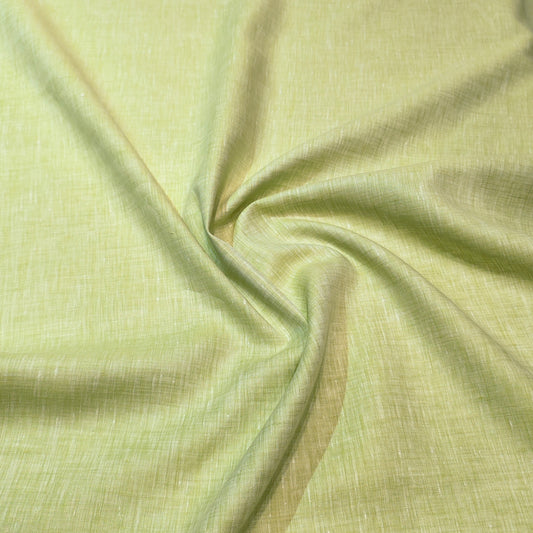 Linen Club Men’s Linen 80LEA Solids Unstitched Shirting and Kurta Fabric (Baby Parrot Green)
