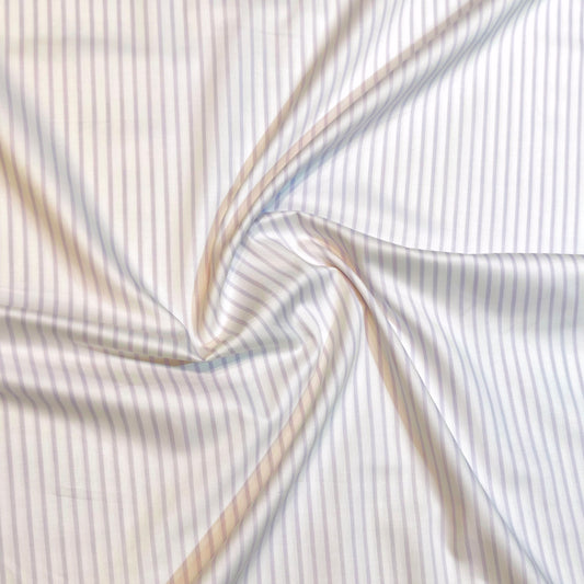 Soktas Men's 100% Giza Cotton Unstitched Strips Shirting and Kurta Fabric(Lavender).