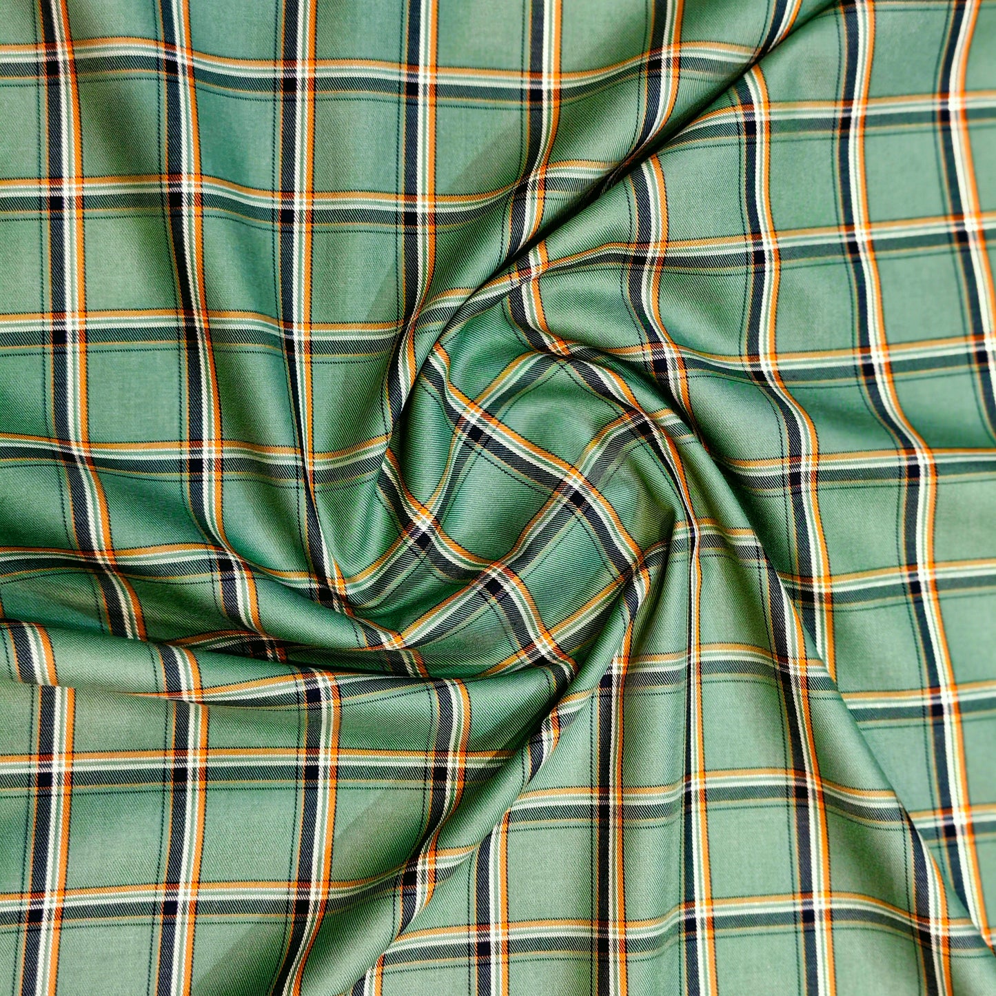 Kriplon Men's Cotton Shirting Fabric(Green)