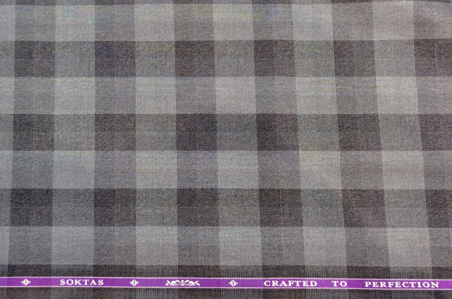 Soktas Men's Egyptian Pure Giza Cotton Shirting fabric(Check).