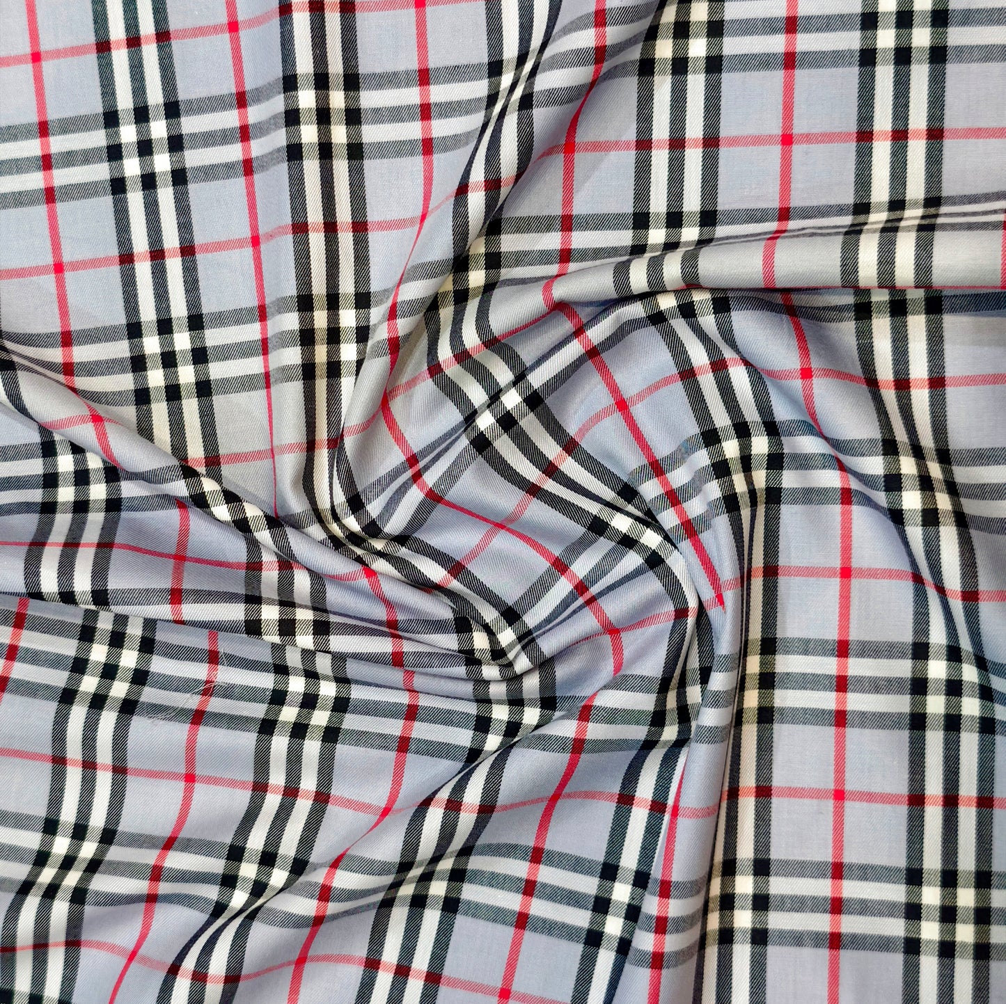 Kriplon Men's Giza Cotton Unstitched Shirting Fabric(Burberry Check).