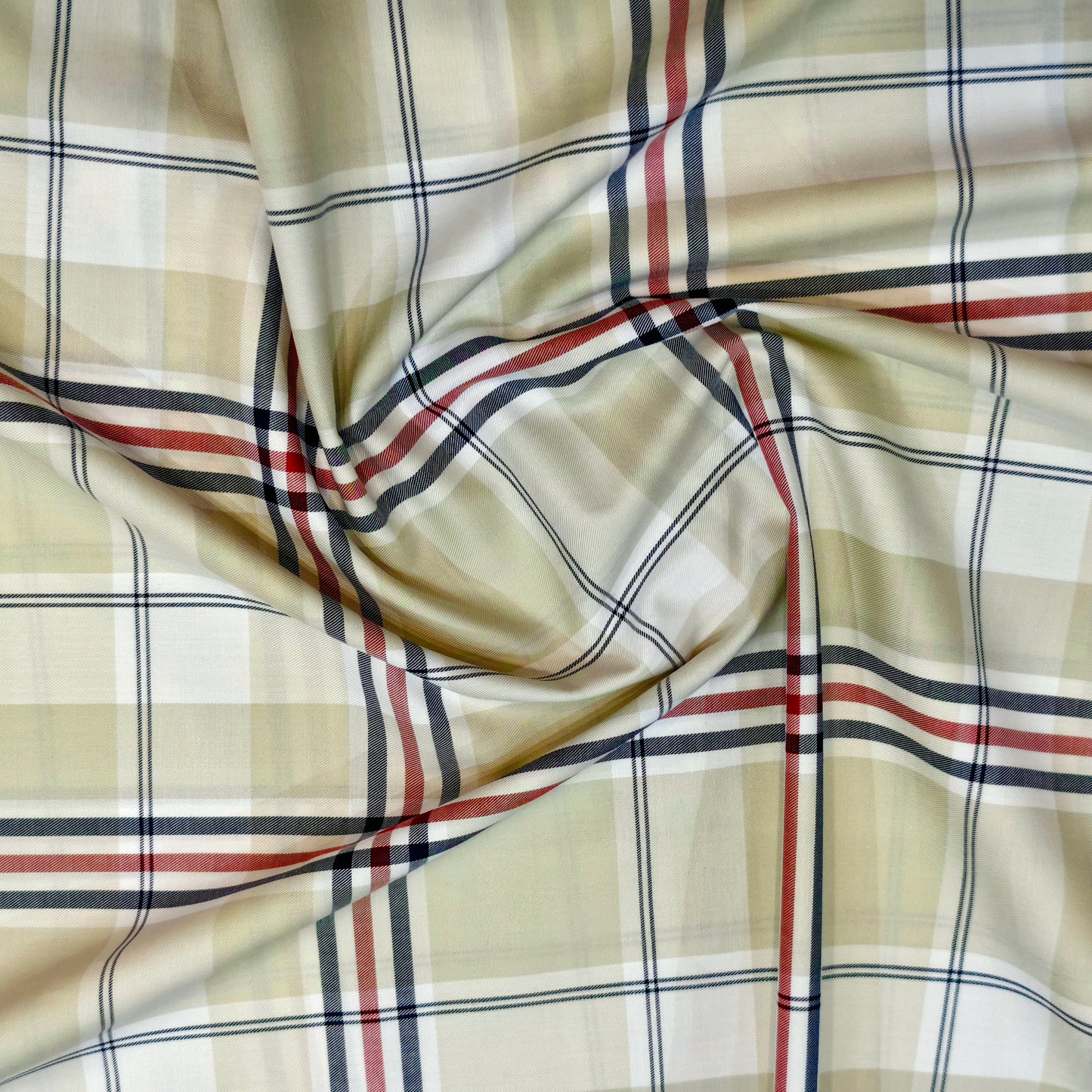 Birla Century Men's Giza Cotton shirting Fabric(Burberry Check)