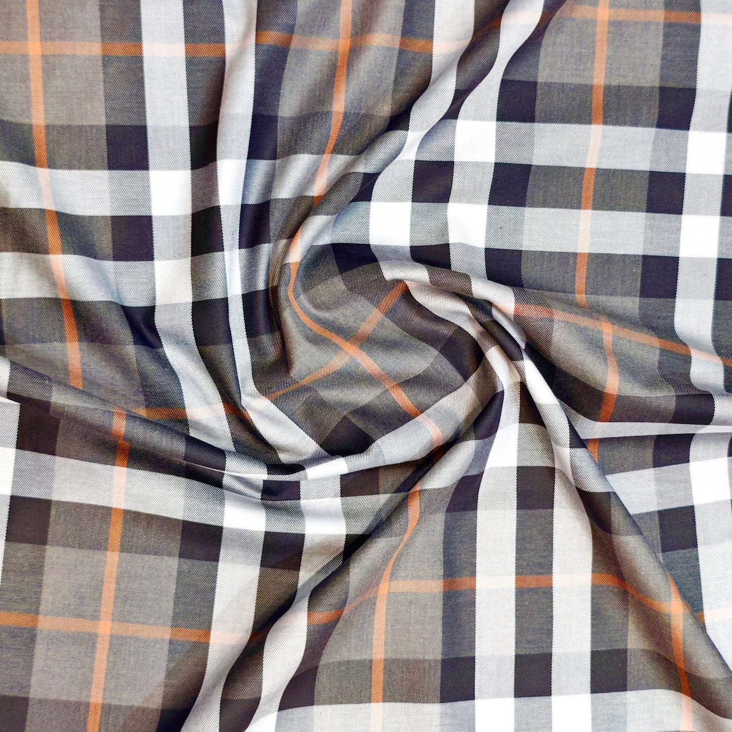 Soktas Men's Giza Cotton Shirting Fabric(Burberry Check).