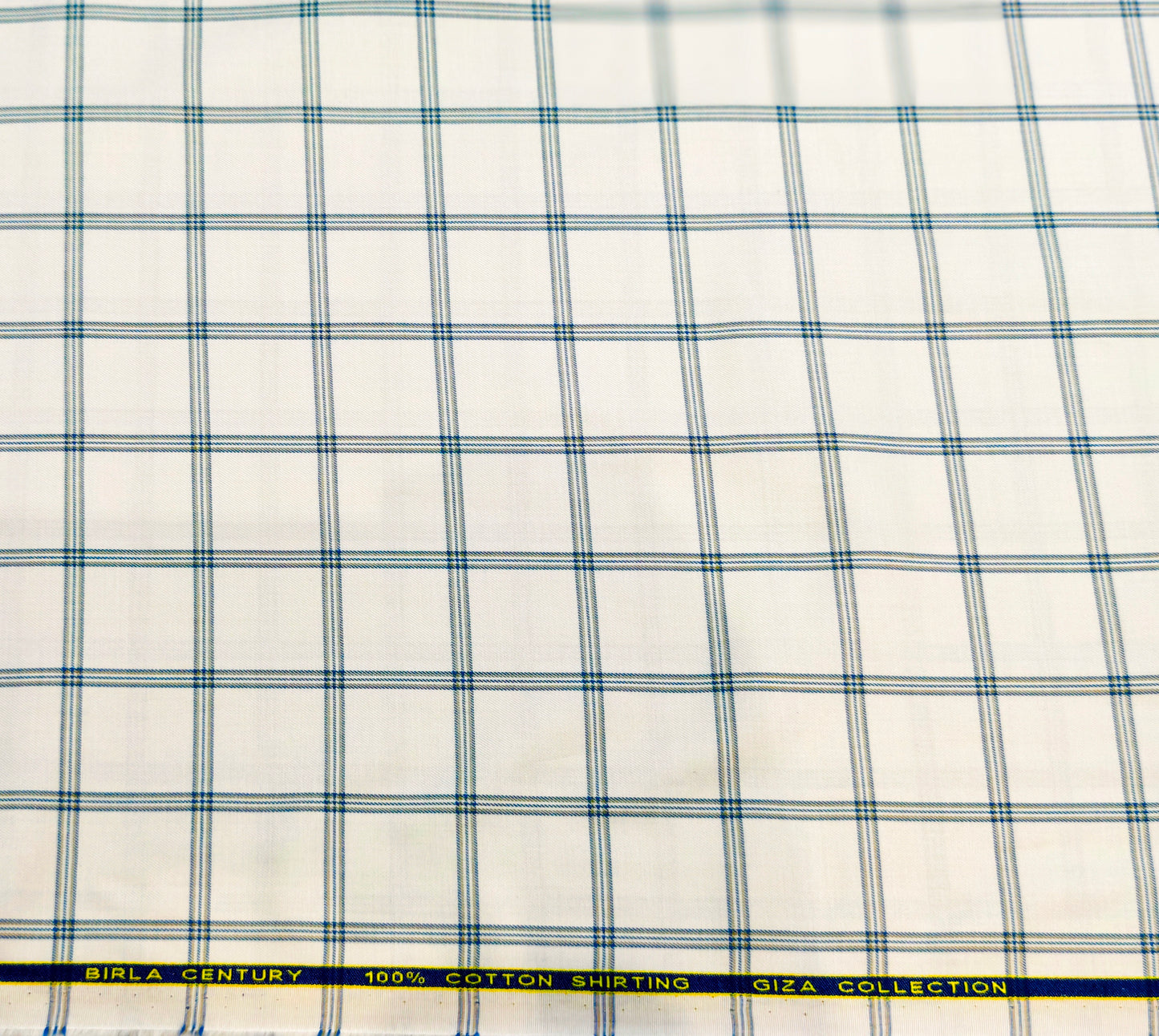 Birla Century Men's Giza Cotton Unstitched Shirting Fabric(Check).