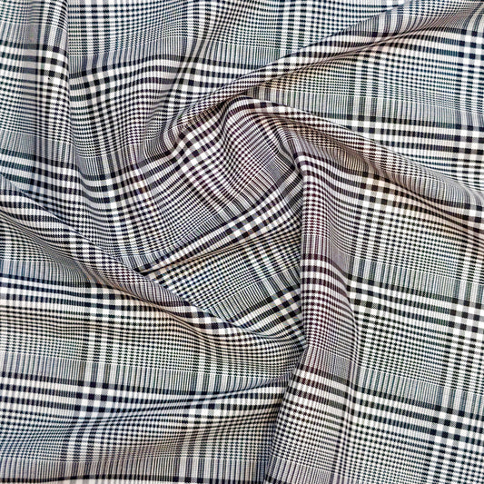 Soktas(Aditya Birla Cotton) Men's Giza Cotton Shirting Fabric(Black and White).