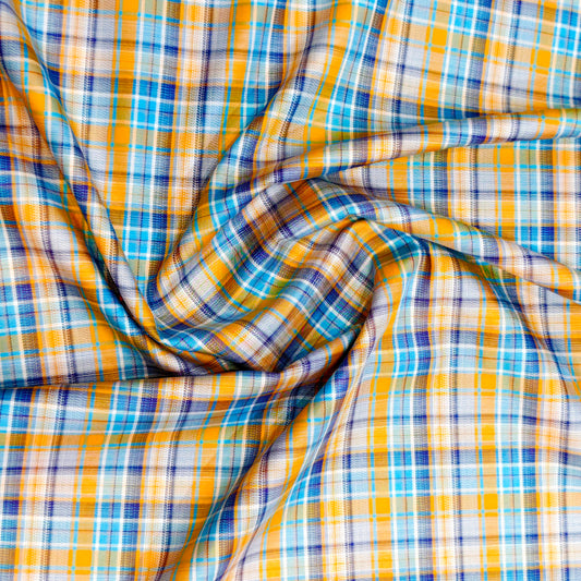 Soktas Men's Egyptian Giza Cotton Unstitched Shirting Fabric(Multicolor)