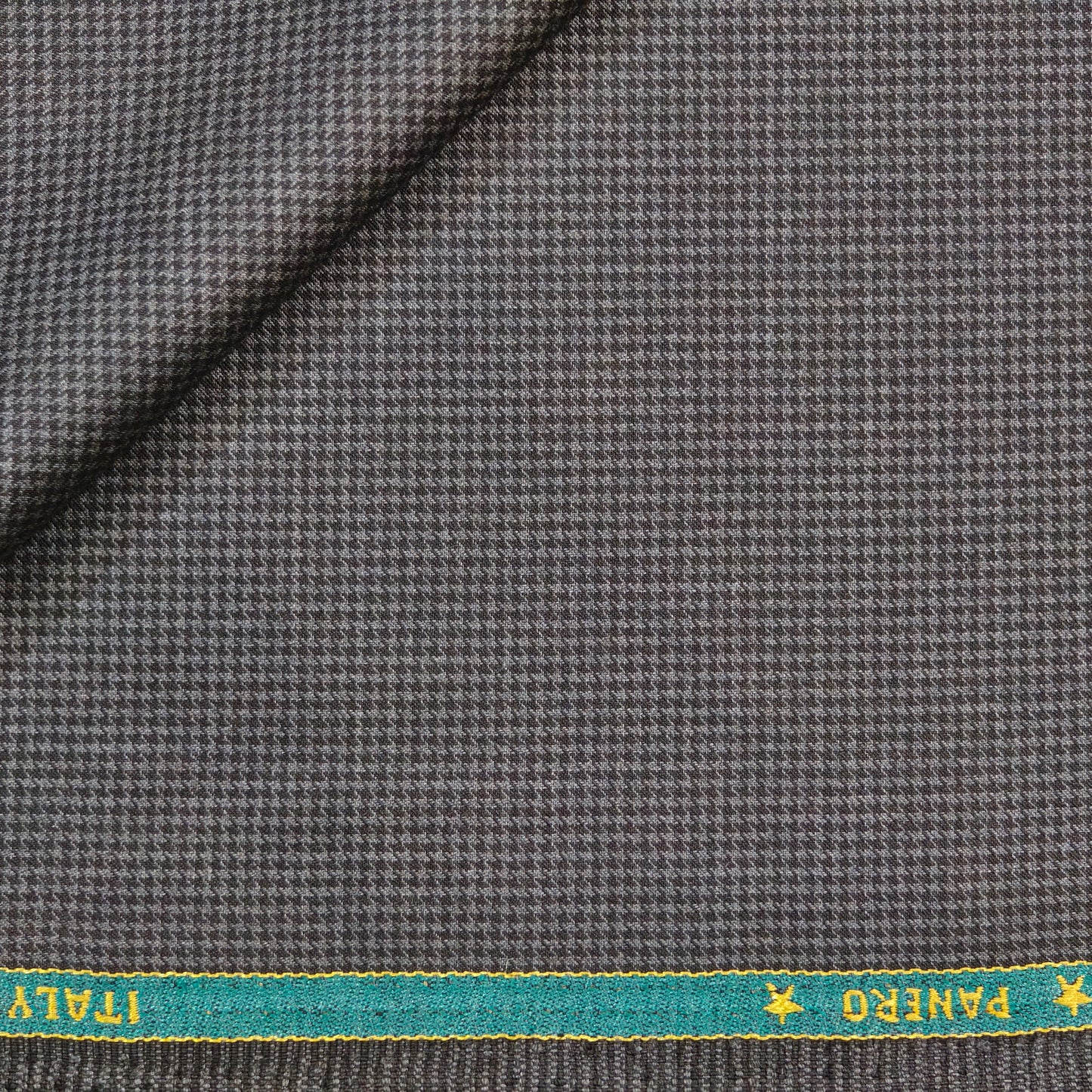Panero Italy Men’s Terry Rayon Checked Unstitched Suiting Fabric (Steel Grey)