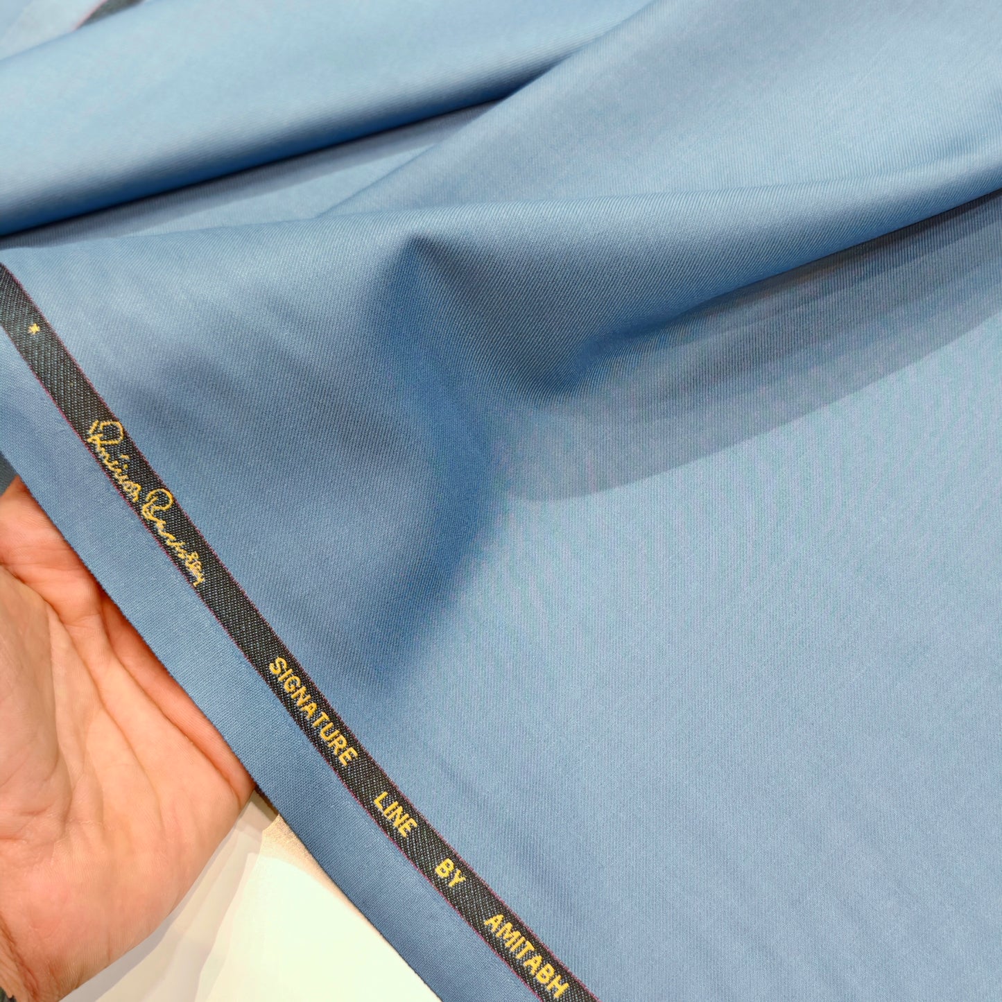 Grado Men’s Terry Rayon Unstitched Suiting Fabric (Powder Blue)