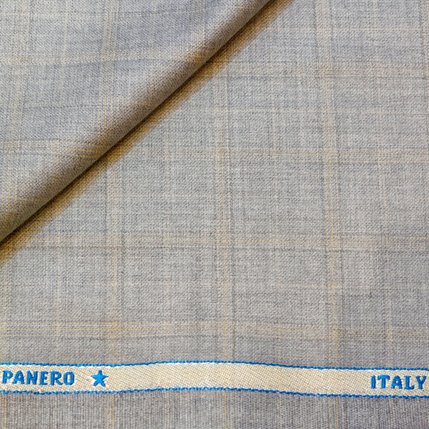 Panero Italy Men’s Terry Rayon Checked Unstitched Suiting Fabric (Grey)